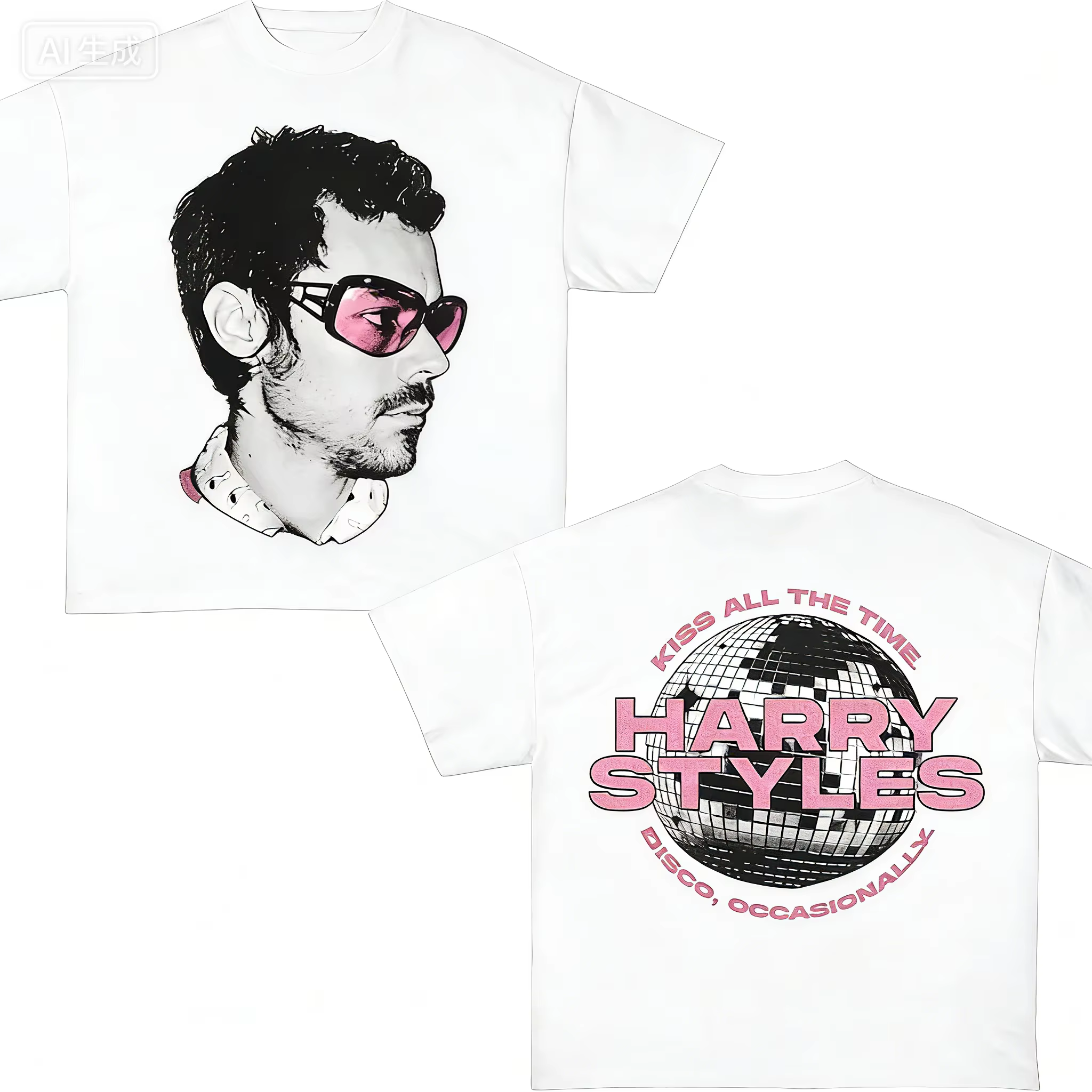 T-shirt de concert double face Harry Styles 2026 pour la tournée - Doux, respirant, de haute qualité