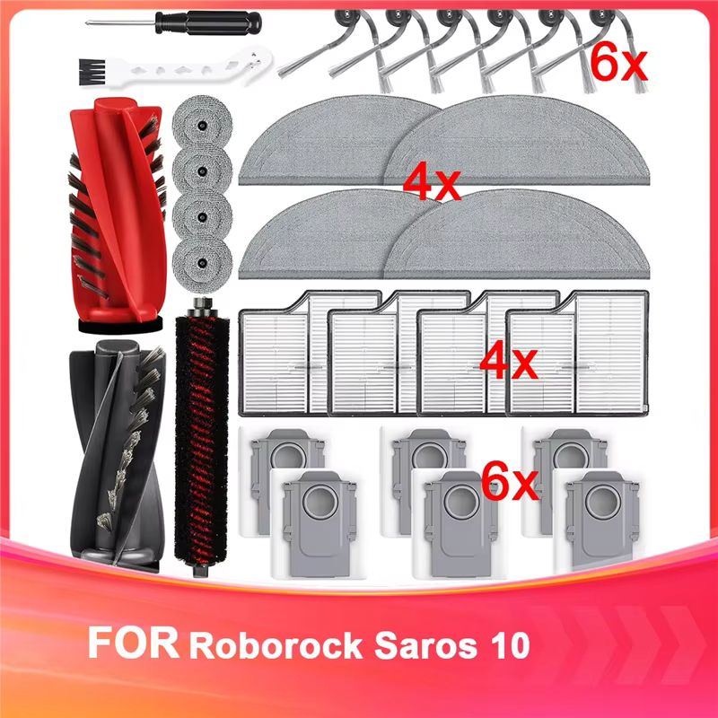 A74E-Kit d'accessoires pour Robot Roborock Saros 10, ces pièces de rechange compatibles