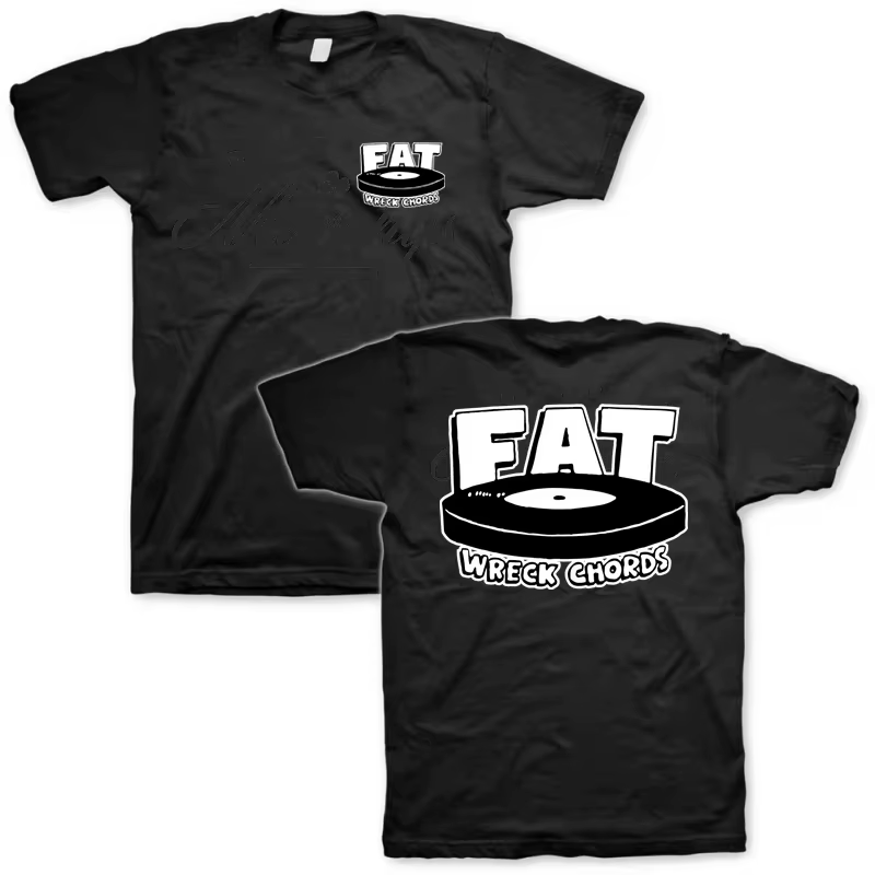 T-shirt en coton graphique Fat Wreck Chords, imprimé musical de groupe Hip Hop, vêtement homme, stre