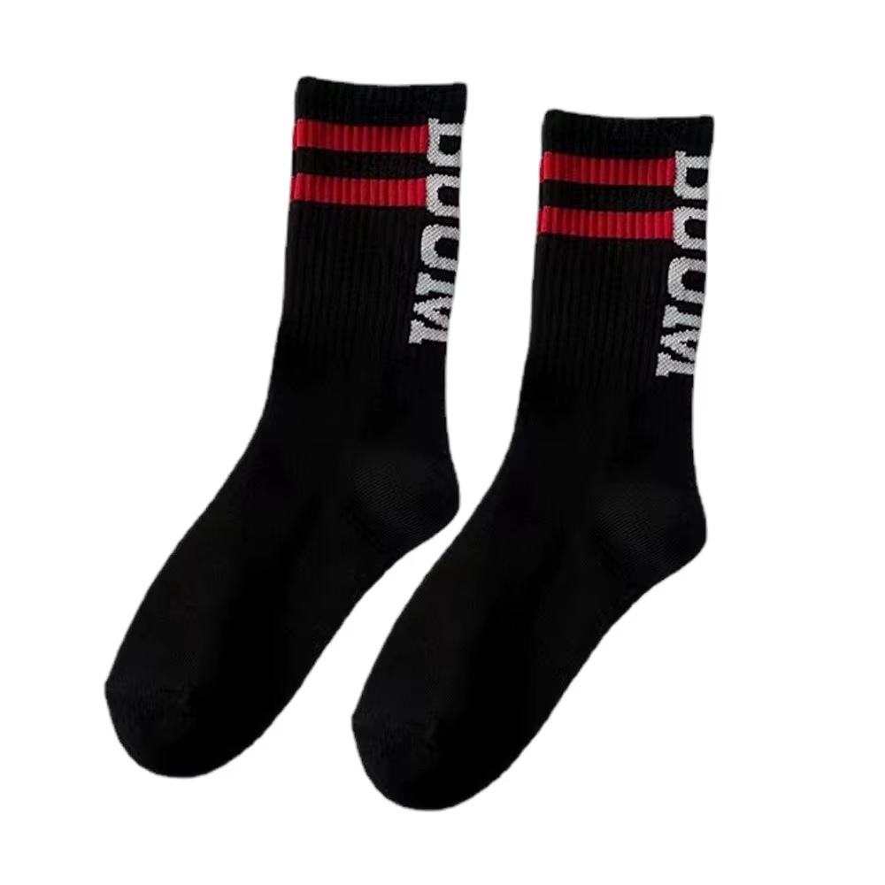 Chaussettes Hip Hop avec lettres à la mode, marque tendance, en coton respirant, pour Sports de plei
