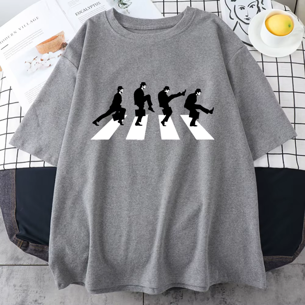 T-Shirt à Manches Courtes en Coton pour Homme, Vêtement de Personnalité, Imprimé Monty, Proporté au 