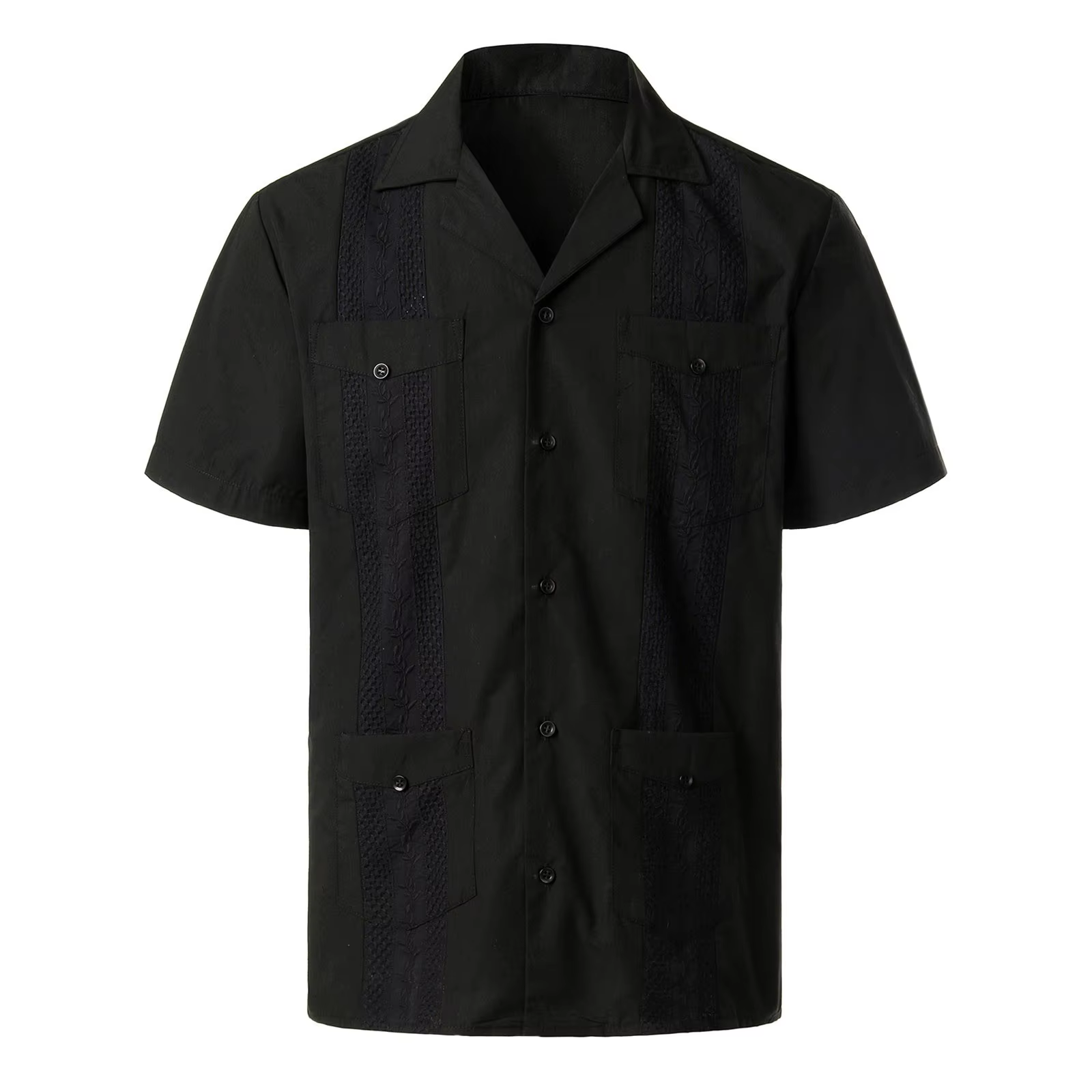 Mode homme Guayabera traditionnel mexicain Cuba chemises de plage printemps et été loisirs bouton St