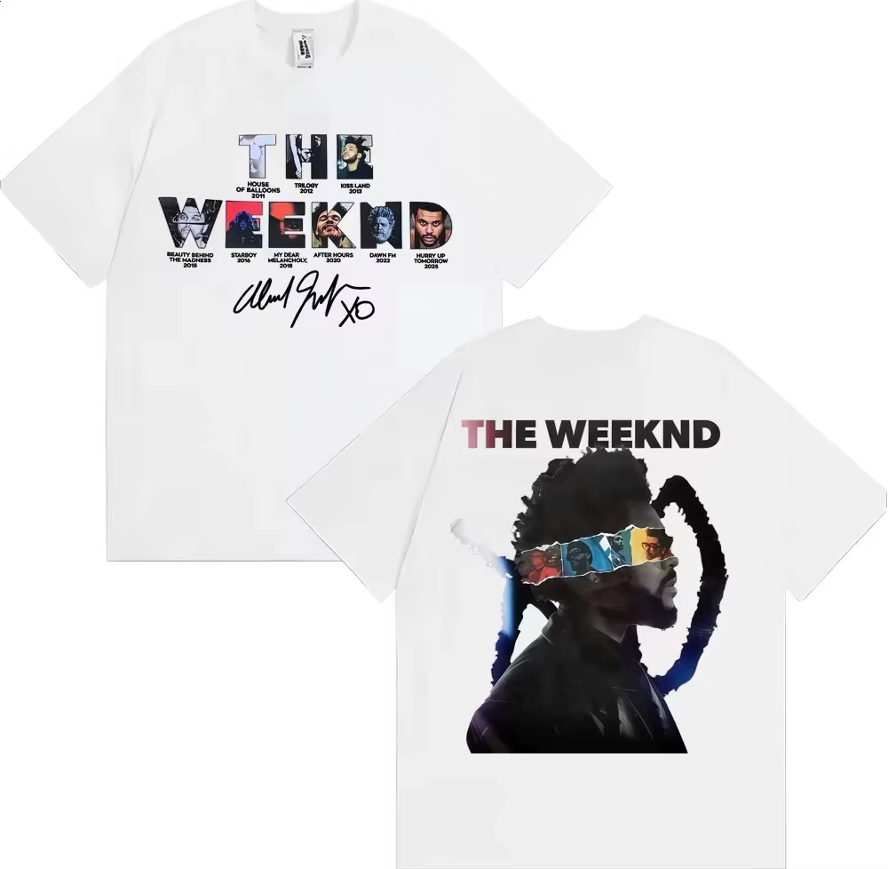 T-shirts The Weeknd After Hours Til Dawn European Tour 2026 pour femmes et hommes, vêtements de mode