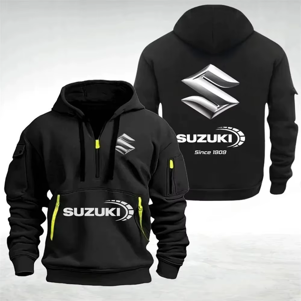 Sweat-shirts Suzuki, sweats à capuche, vestes de sport de plein air d'automne et d'hiver à demi-poch
