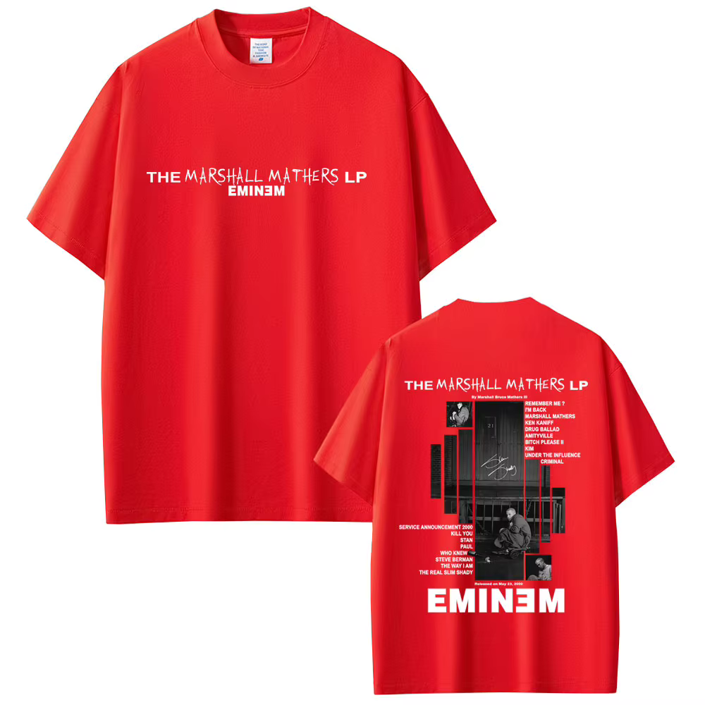 Rappeur Eminem 2000 Album graphique T-shirt hommes femmes vêtements Hip Hop mode surdimensionné T-sh