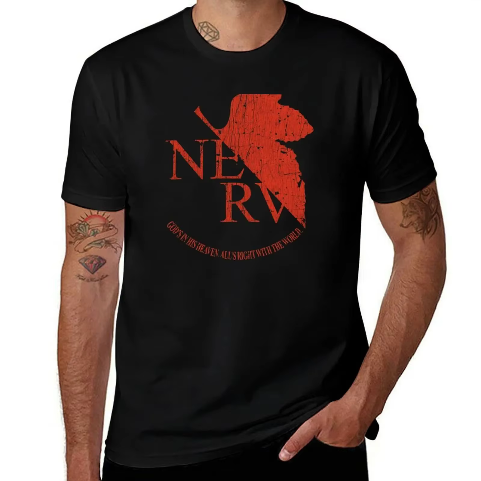 T-shirt imprimé NERV Evangelion EVA pour hommes et femmes, vêtements pour enfants et parents, T-shir