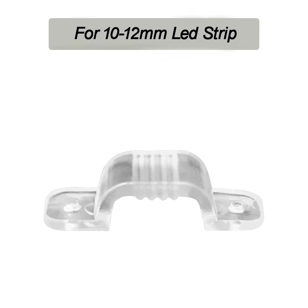 Clips de fixation pour bande lumineuse LED, accessoires en plastique 6mm 8mm 10mm 12mm, fixateur de 