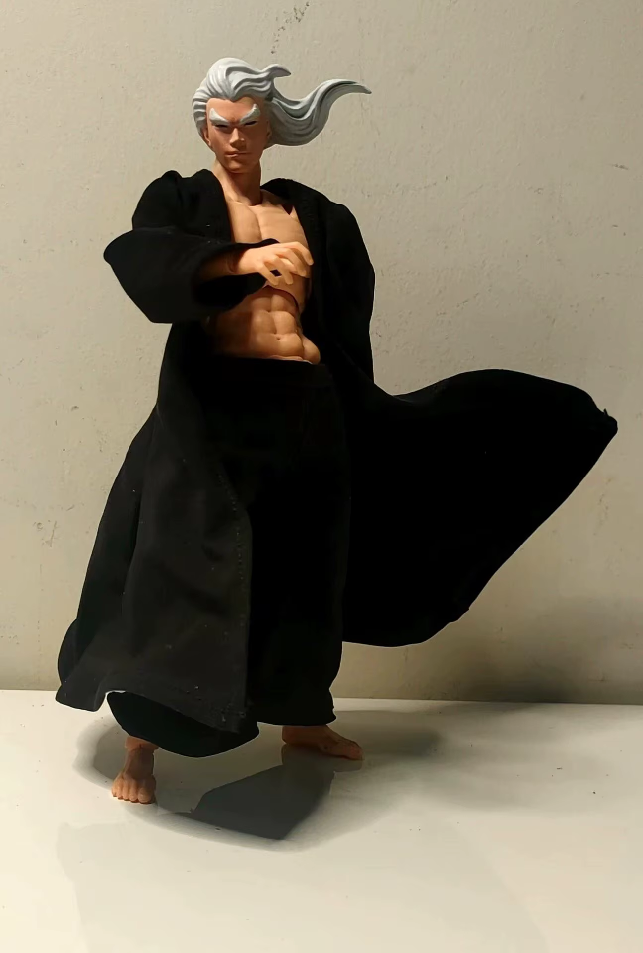 Vêtements faits à la main 1/12 God of War, soldat masculin Dark Leo, style chinois ancien, robe taoï