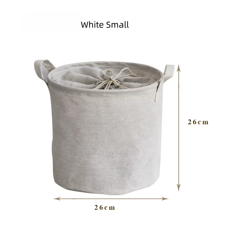 Panier à linge sale pliable en tissu, seau de rangement pour vêtements, panier de rangement à cordon