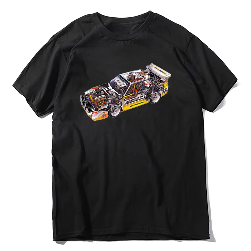 T-Shirt Classique pour Homme, Coupe Cintrée, Imprimé, à la Mode, l's Car GérRider Rally, Taille S-mé