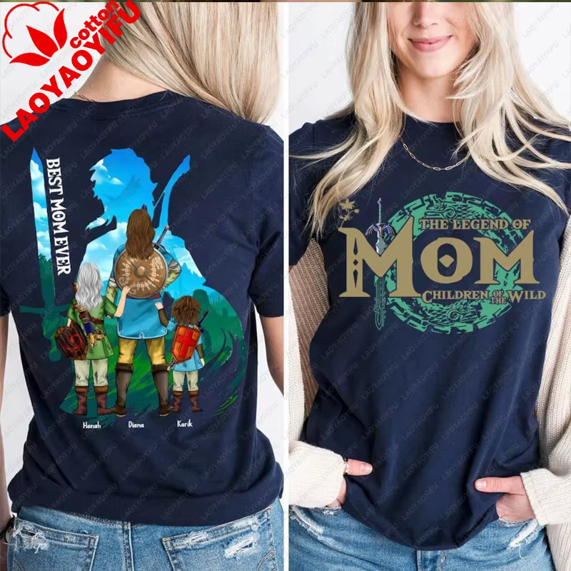 T-shirt personnalisé « La légende de maman/papa » : « Meilleure maman/papa » – T-shirts en coton « L