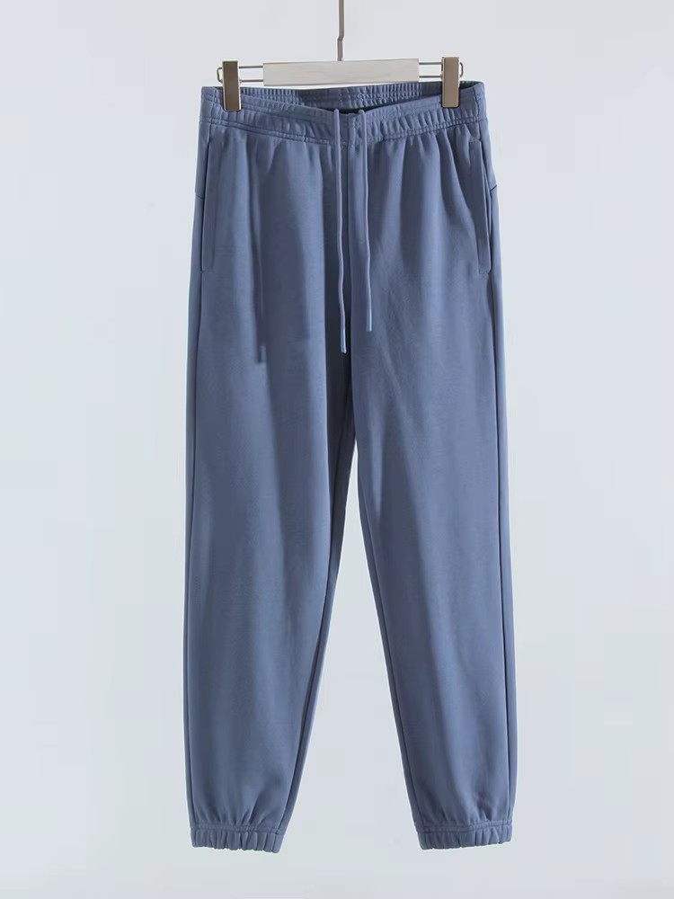 Pantalon de jogging en coton pour femme, coupe droite, taille haute, style streetwear, violet, décon