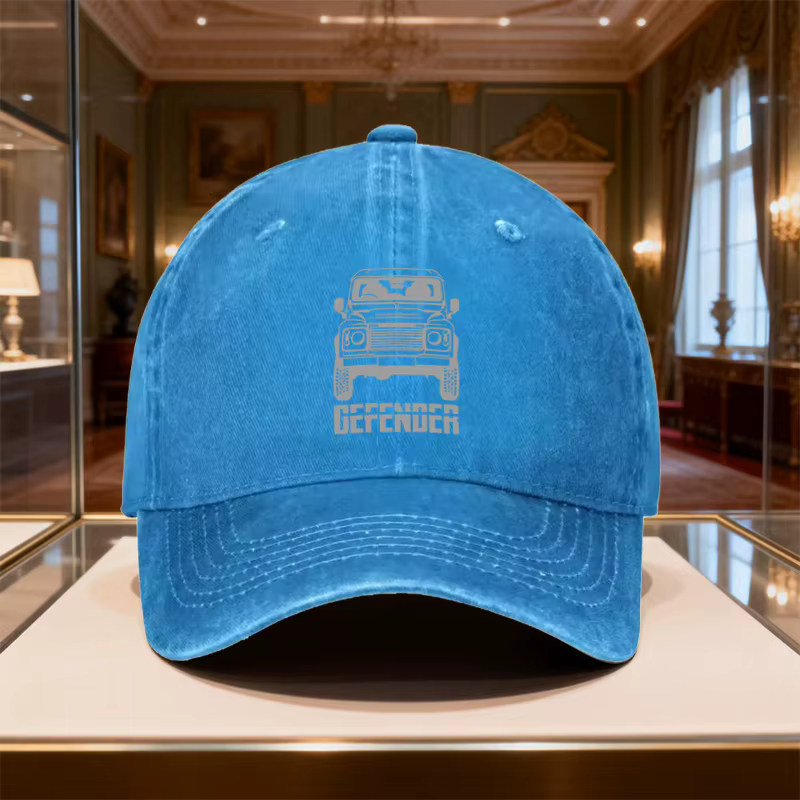 Casquette de baseball rétro vintage noire délavée pour LAND Rover Defender - Idéale pour le camping,