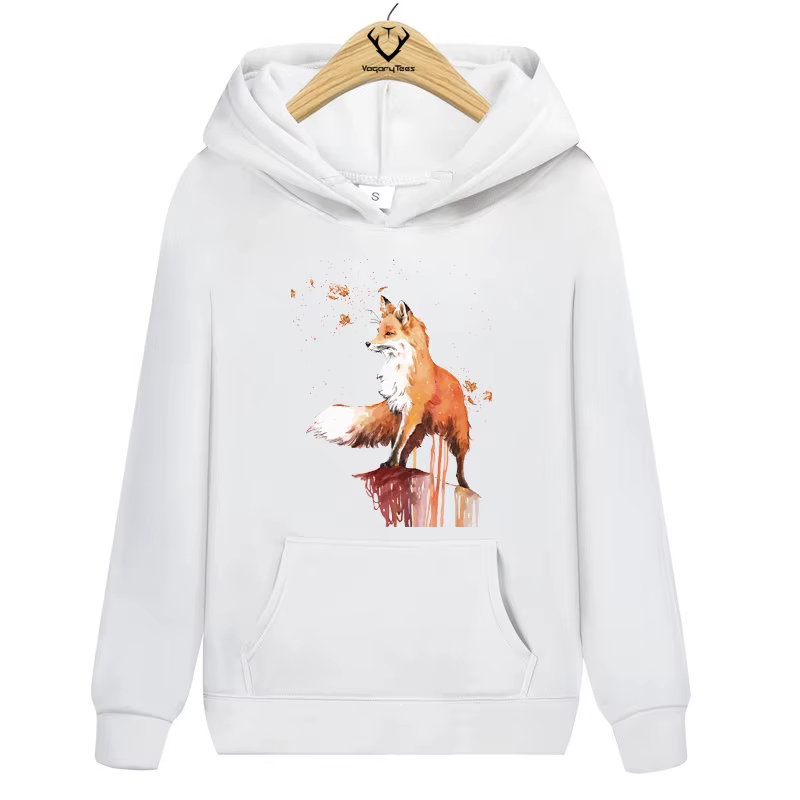 Sweat à Capuche Harajuku pour Femme, Imprimé Animal Renard, Streetwear Graphique, Automne 2022