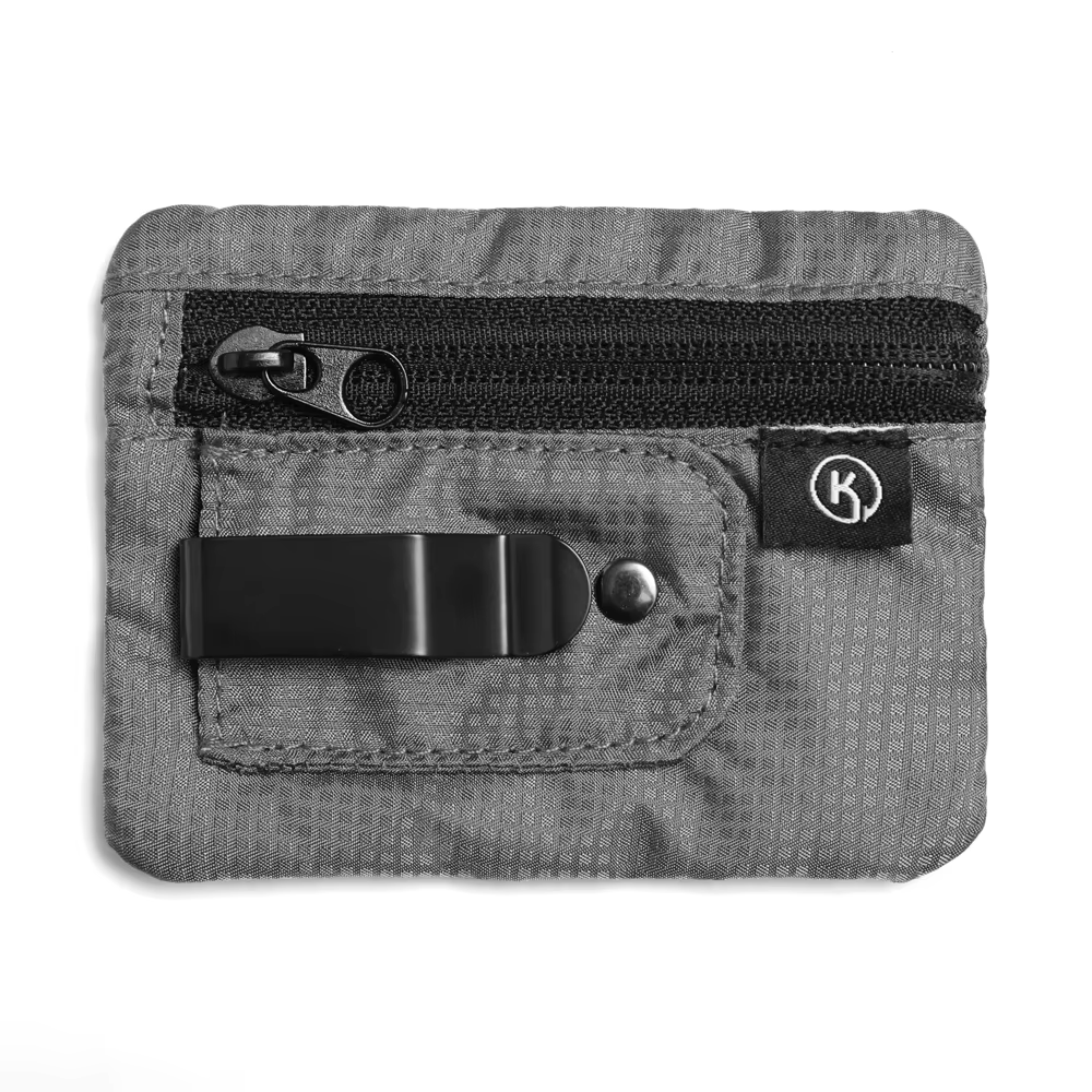 Mini porte-monnaie, pochette en tissu Simple avec fermeture éclair et Clip de ceinture, blocage RFID