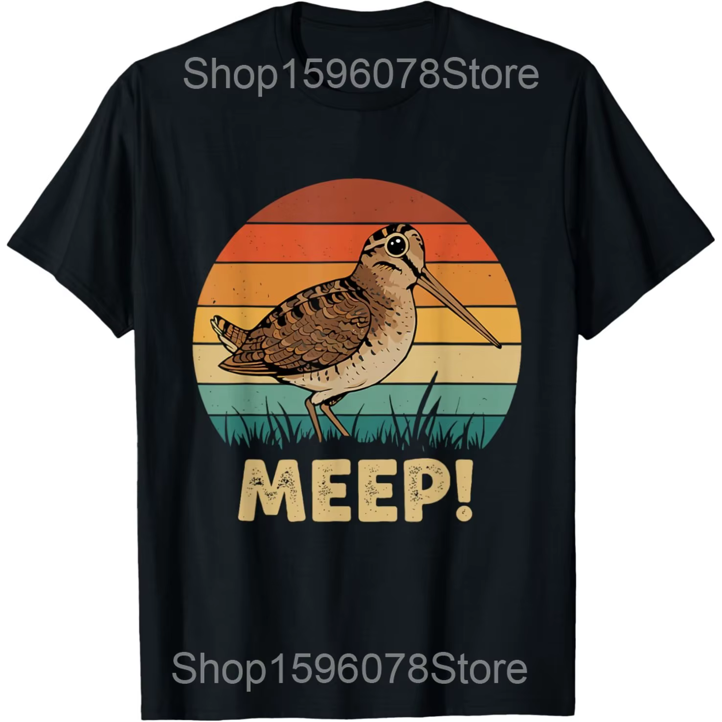 Funny Bird American Woodcocks Meep t-shirts hommes femmes pur coton Humor Streetwear t-shirt à manch