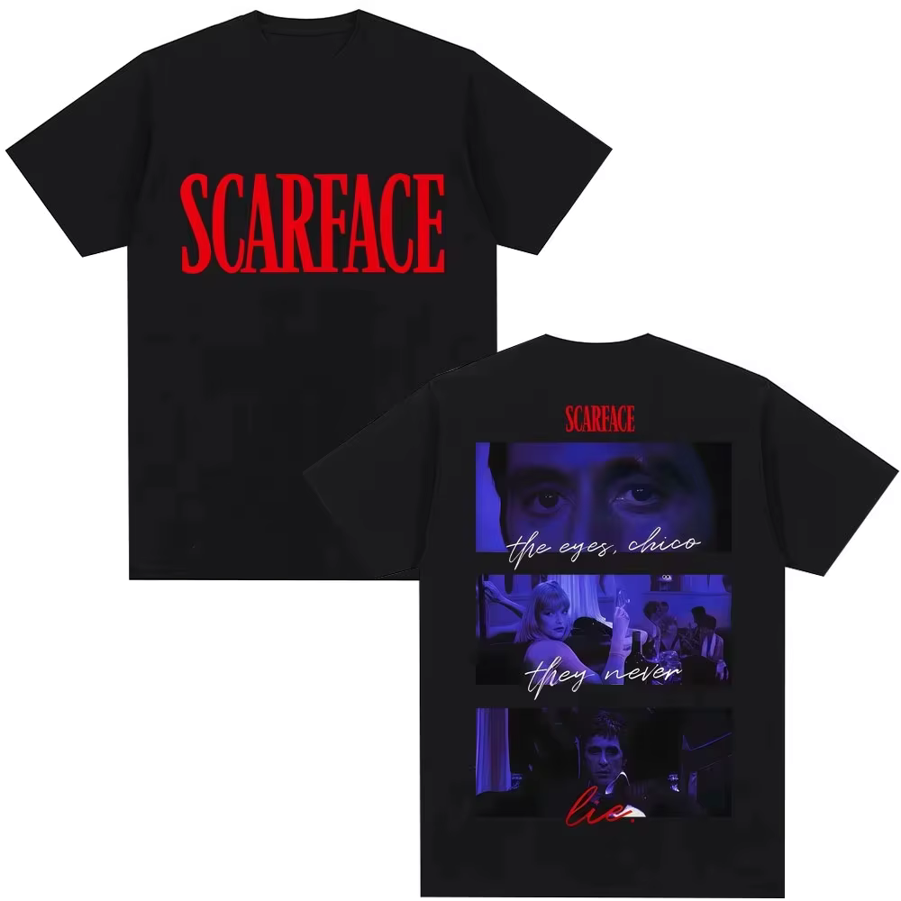T-shirts classiques avec citations du film Scarface Tony Montana, The Eyes Chico, Vintage, pour homm