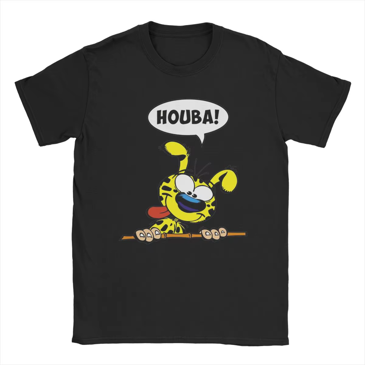 Marsupilami-T-shirt Huba à manches courtes et col rond pour homme, en pur coton, taille 4XL, 5XL, 6X