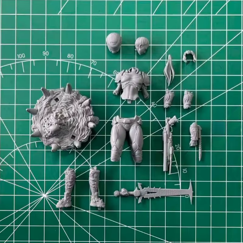 Kit de figurines en résine moulée sous pression, échelle 1/24, fille Doomsday (2 têtes) NSFW, jouets