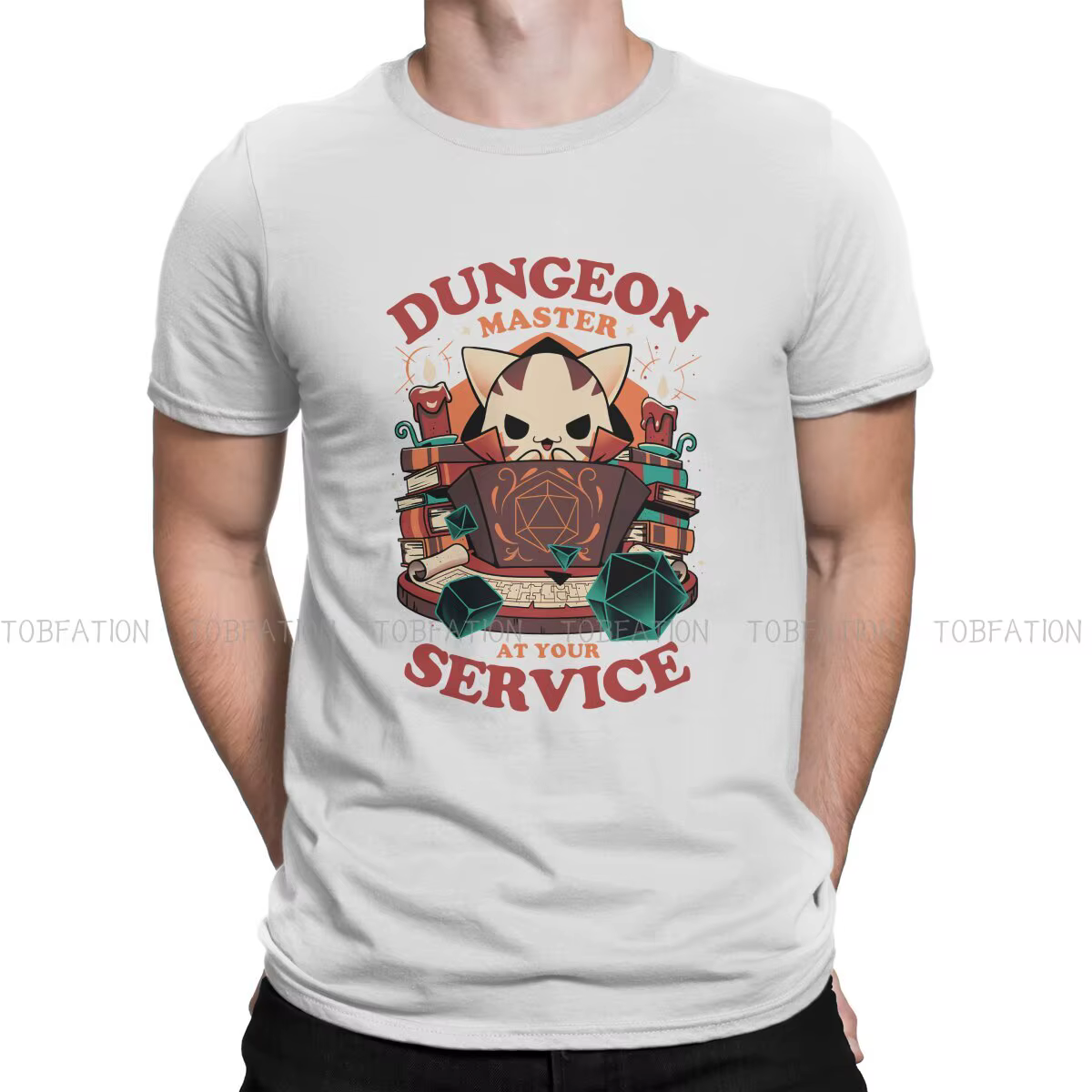 T-shirt avec image DND Master Call pour hommes, vêtements d'été Vintage, 100% coton