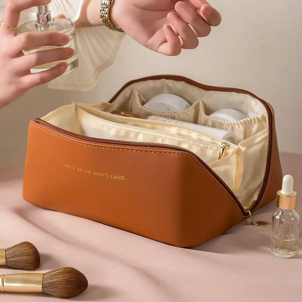 Trousse de maquillage de luxe pour femme, trousse de toilette, trousse de maquillage, boîte de range