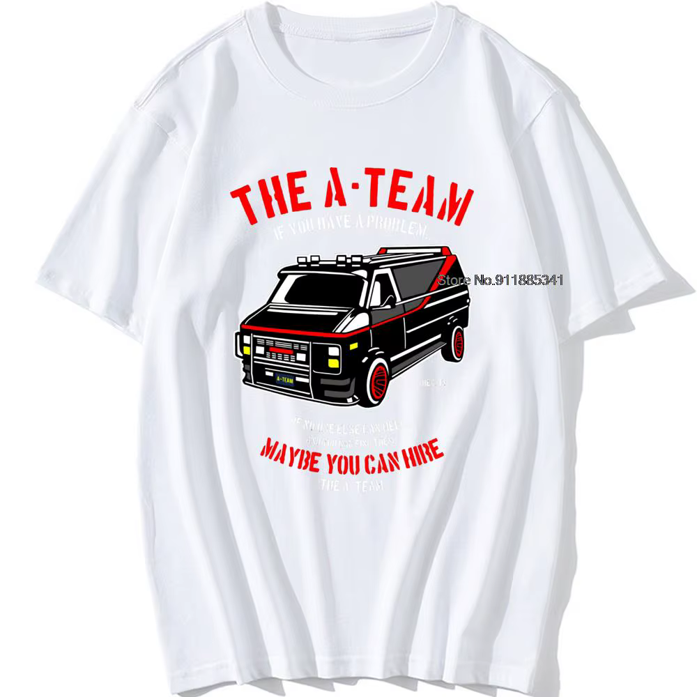 LE nouveau T-SHIRT A-TEAM hommes Van drôle 80's programme TV émission coton Mr-T unisexe surdimensio