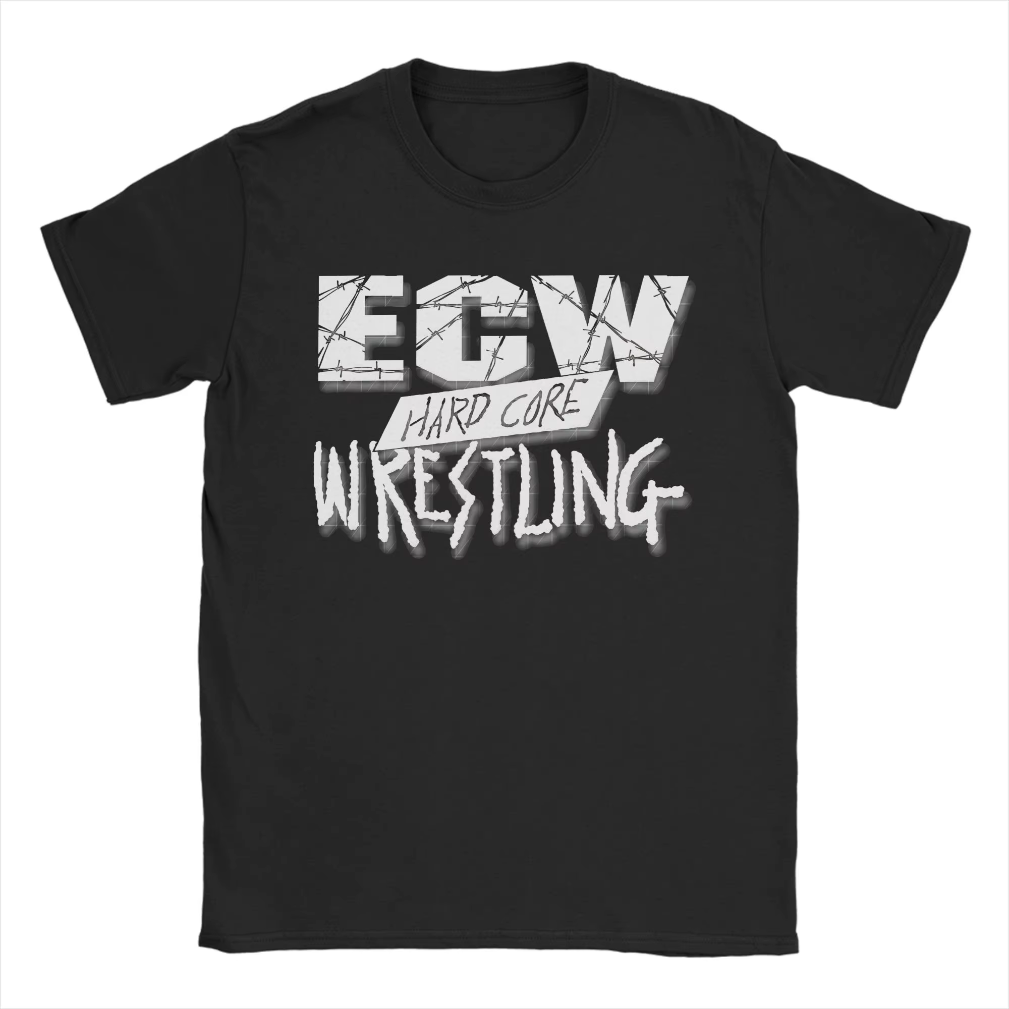 ECW Hardcore Wrestling T-Shirt d'été Y2K, T-Shirts rétro 100% coton, T-shirt Hip Hop pour hommes, ha
