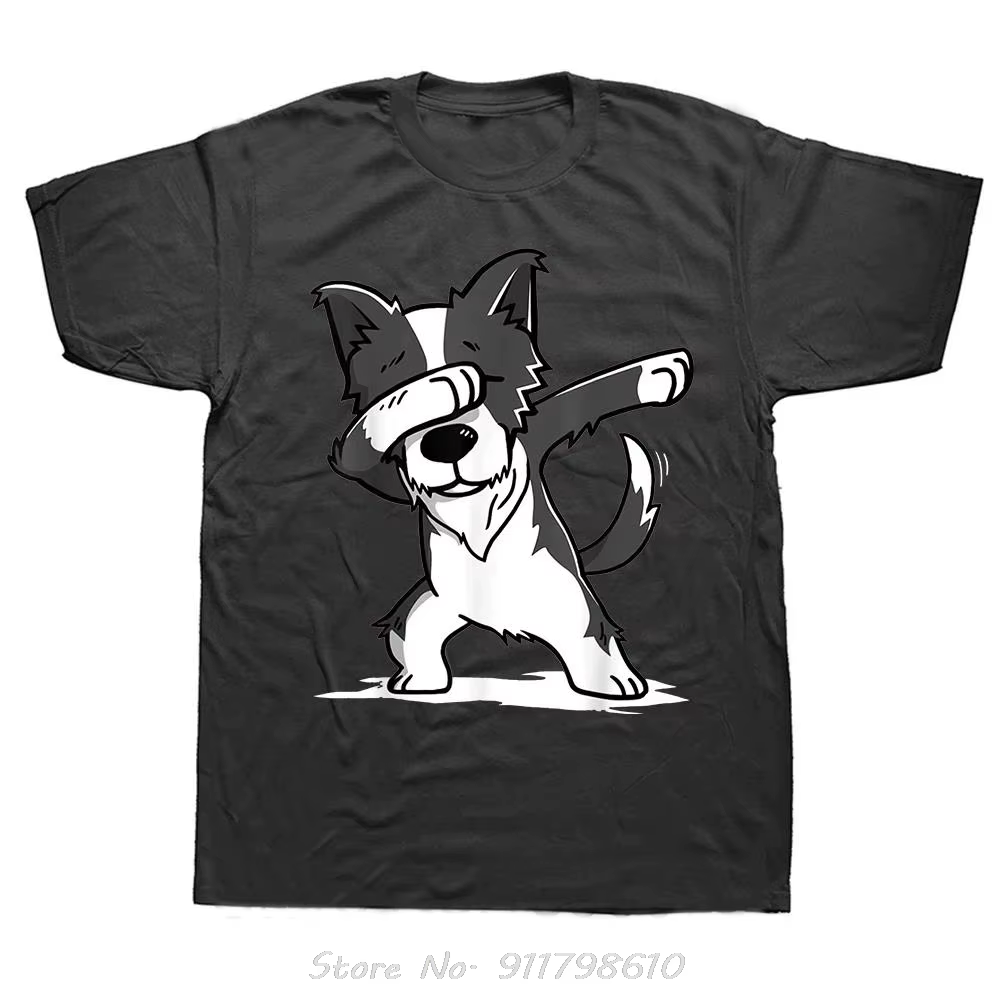 Juste lancer drôle Border Collie amoureux des chiens vêtements pour hommes été Fitness T-shirt Style
