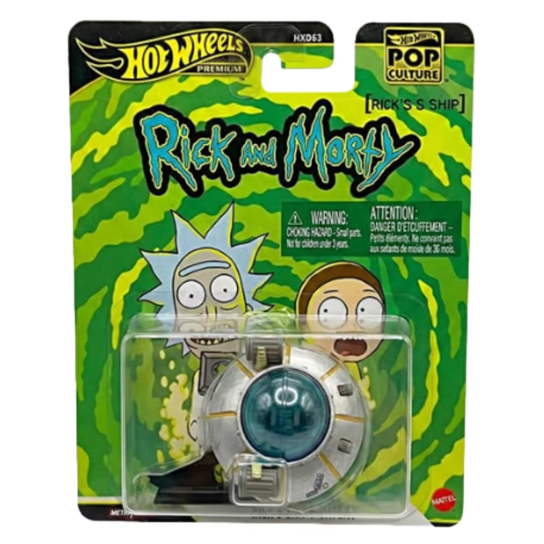 Hot Wheels Premium 2026 Pop Culture Rick et Morty Rick's Ship échelle 1:64 modèle de voiture en alli
