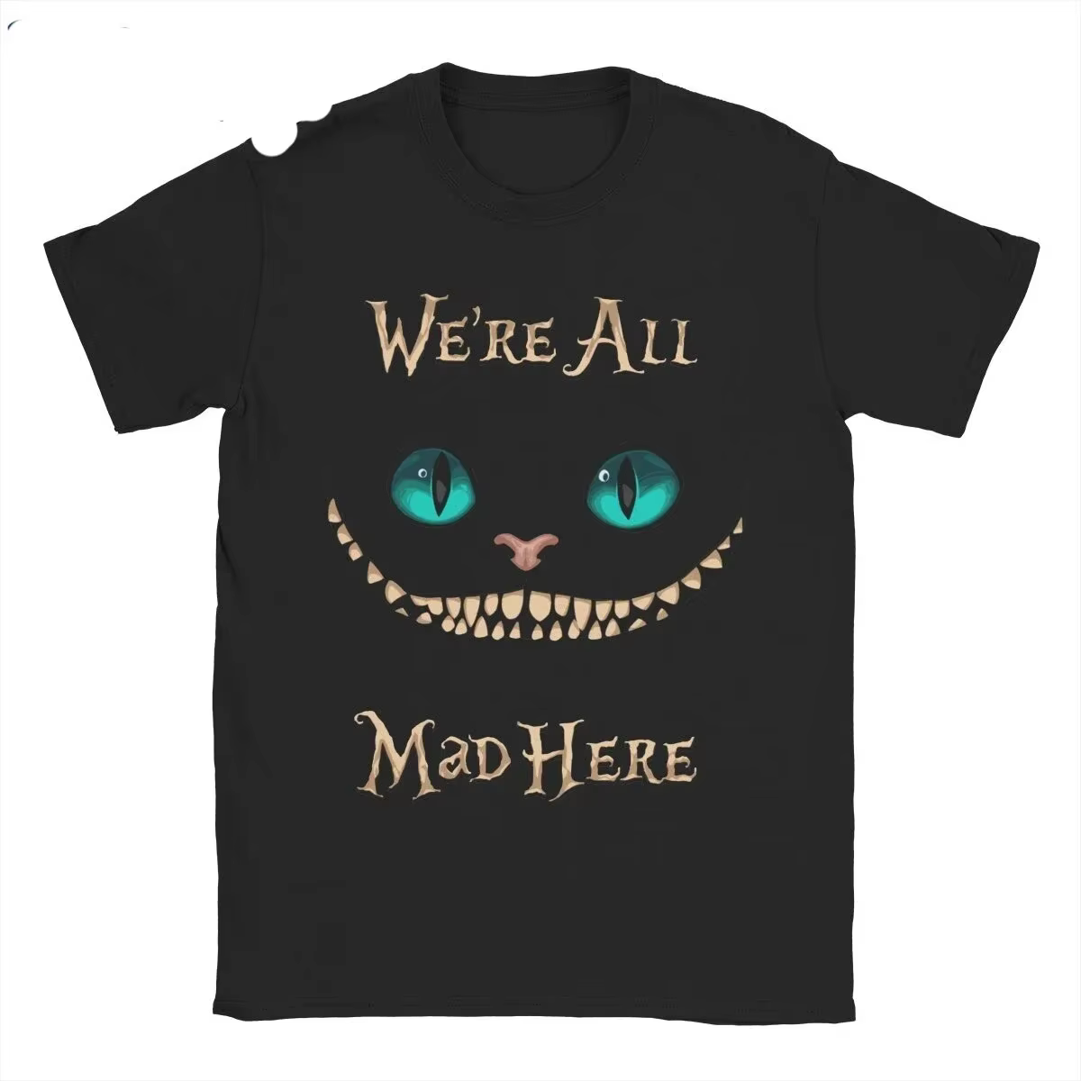 Femmes Alice au pays des merveilles Cheshire chat T-Shirt vêtements fou à manches courtes col rond T