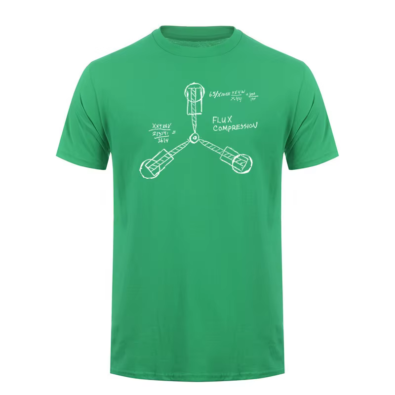 T-Shirt en coton avec condensateur de flux, à la mode, à l'effigie de la nouvelle mode, retour vers 