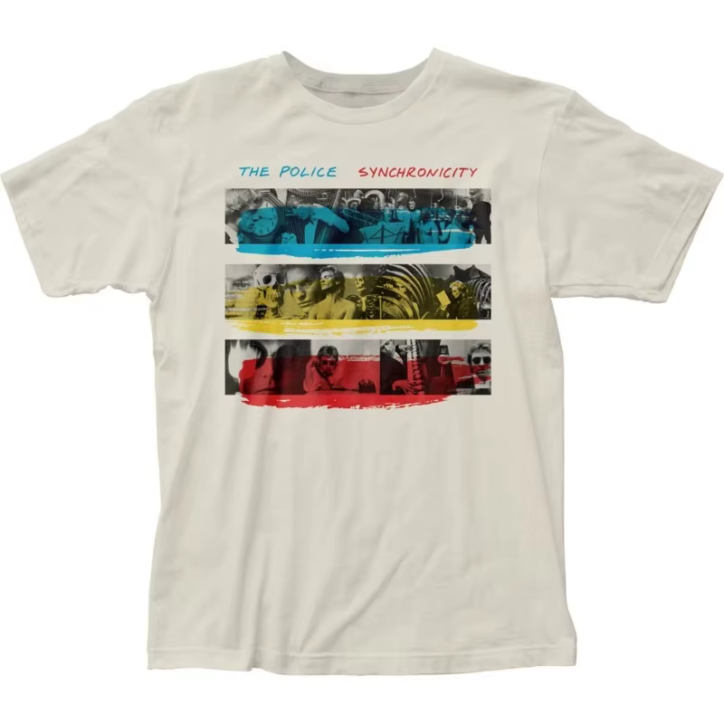 T-shirt pour hommes The Police Synchrocity, t-shirt classique de groupe de musique, nouveau, naturel