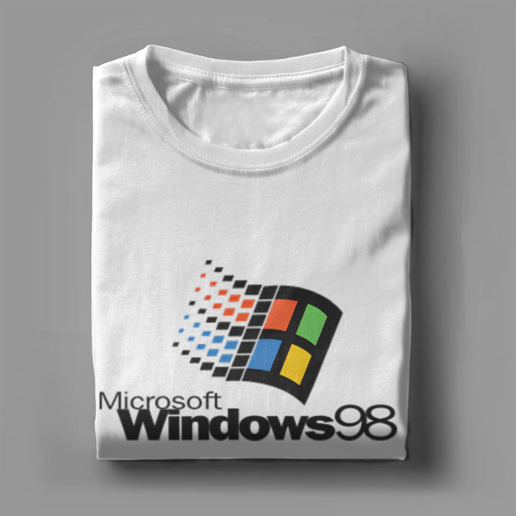 Hommes Windows 98 empilé logo t-shirts coton vêtements nouveauté à manches courtes col rond t-shirts