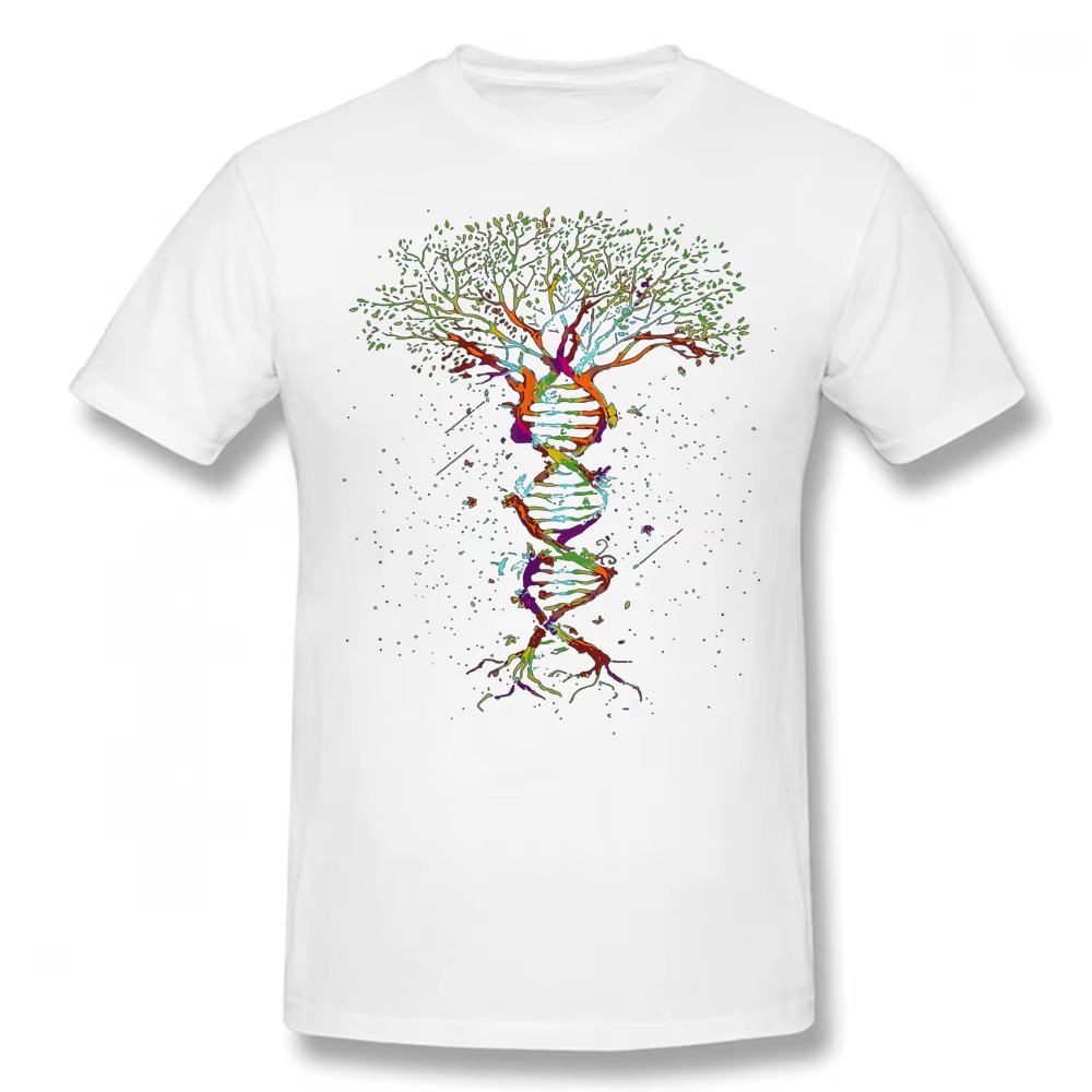 Arbre de vie drôle ADN Geek t-shirts graphique coton Streetwear à manches courtes cadeaux d'annivers