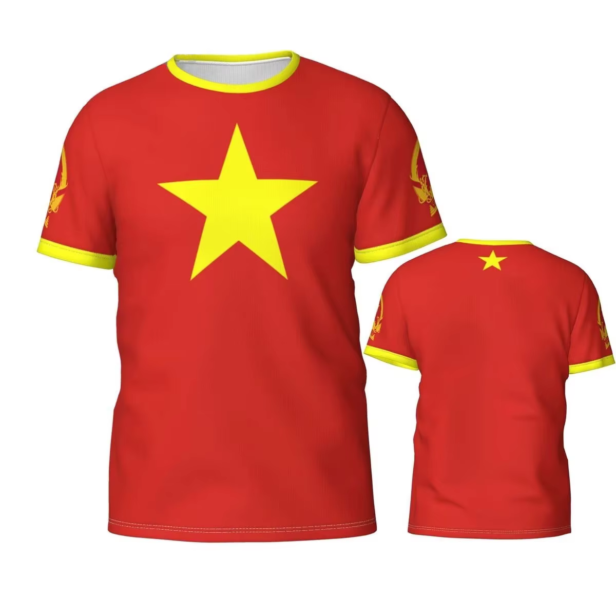Vietnam Drapeau Imprimé T-shirt Hommes et Femmes 3D Imprimé De Mode À Manches Courtes T Shirts Footb