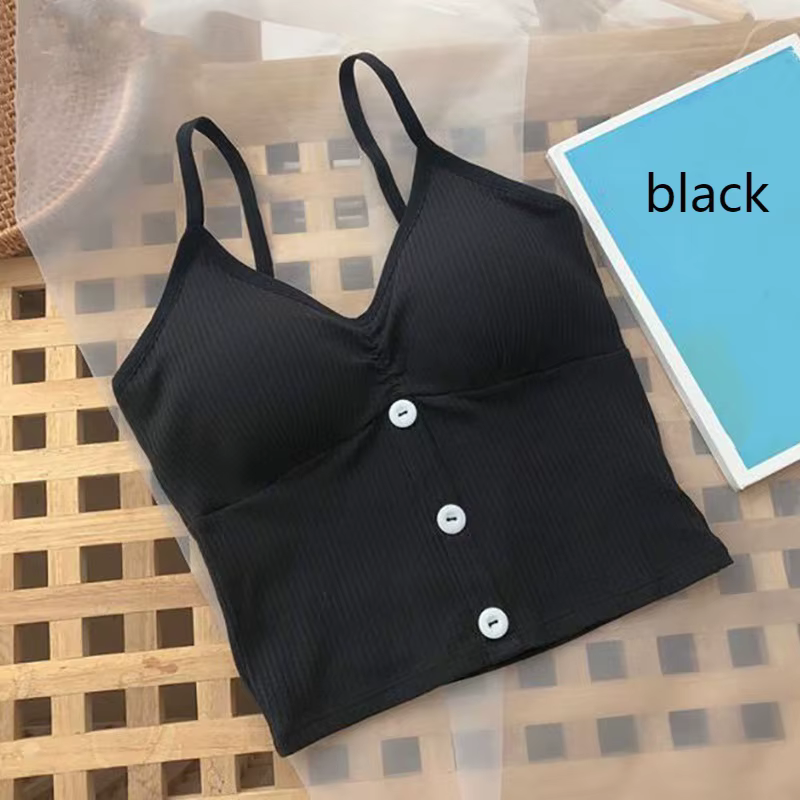Femmes tricoté débardeur sangle gilet femme tricot haut court poitrine enveloppement pur sous-vêteme