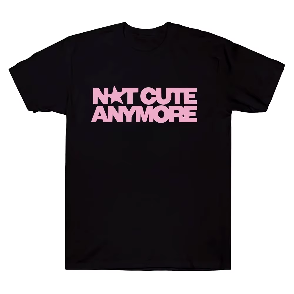 T-shirts « Not Cute Anymore » pour filles, style coréen, mode estivale, pour femmes et hommes, manch