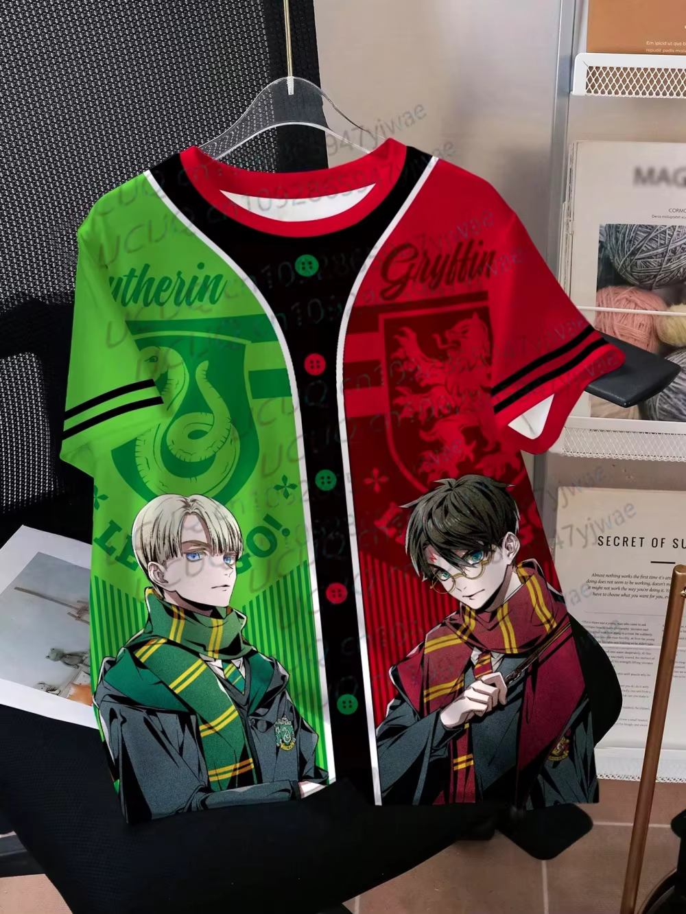 T-shirt décontracté à manches courtes pour homme et femme, imprimé dessin animé Harry Potter, séchag
