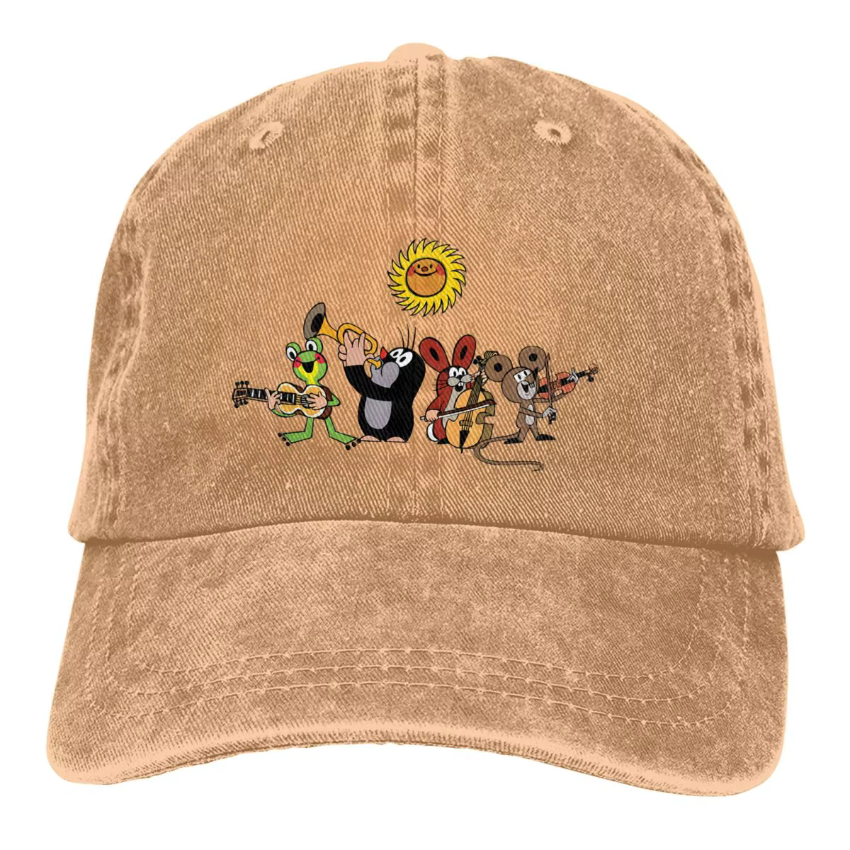 Casquette à visière multicolore The Little Mole pour femme, chapeaux de protection personnalisés, ca