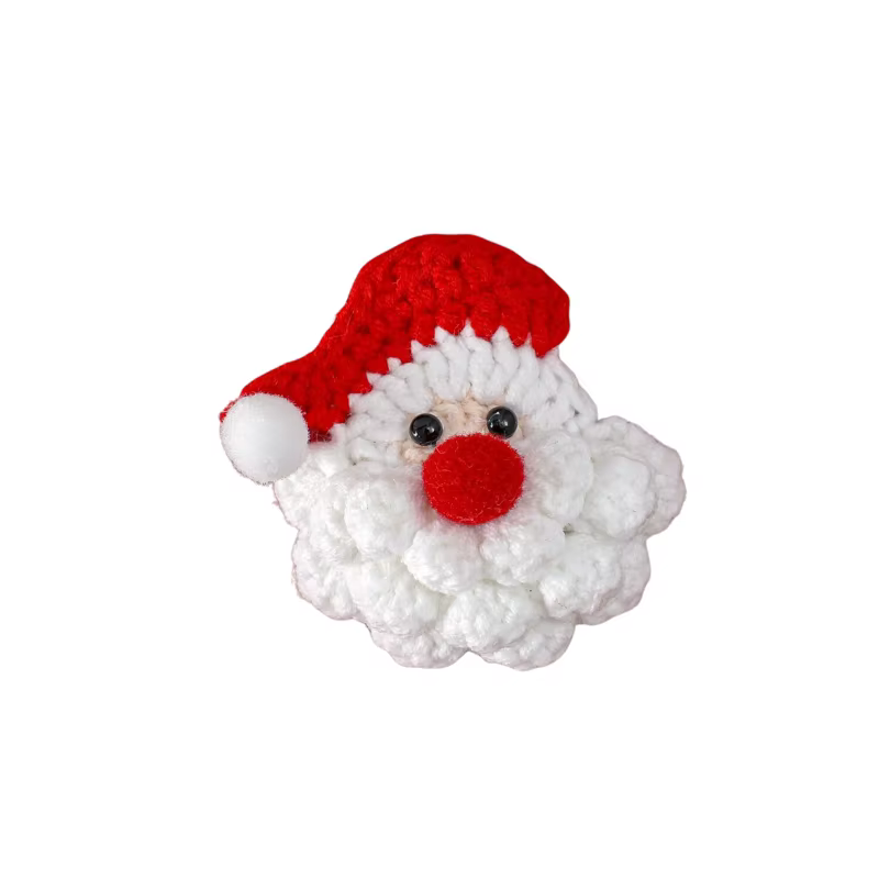 Fil de coton fait à la main, Crochet, accessoires du père noël, pince à cheveux, accessoires semi-fi