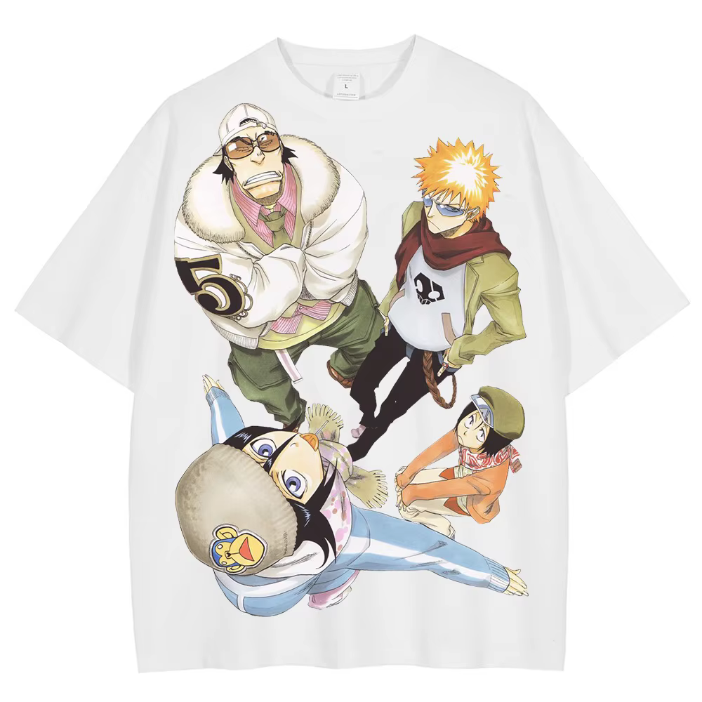 T-shirt Bleach Anime Lover, vêtements unisexes, grande taille, produit tendance, haute qualité, en c