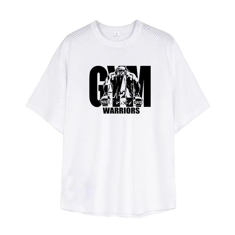T-Shirt de Sport décontracté pour hommes, surdimensionné, ample, pour gymnastique, musculation, Fitn