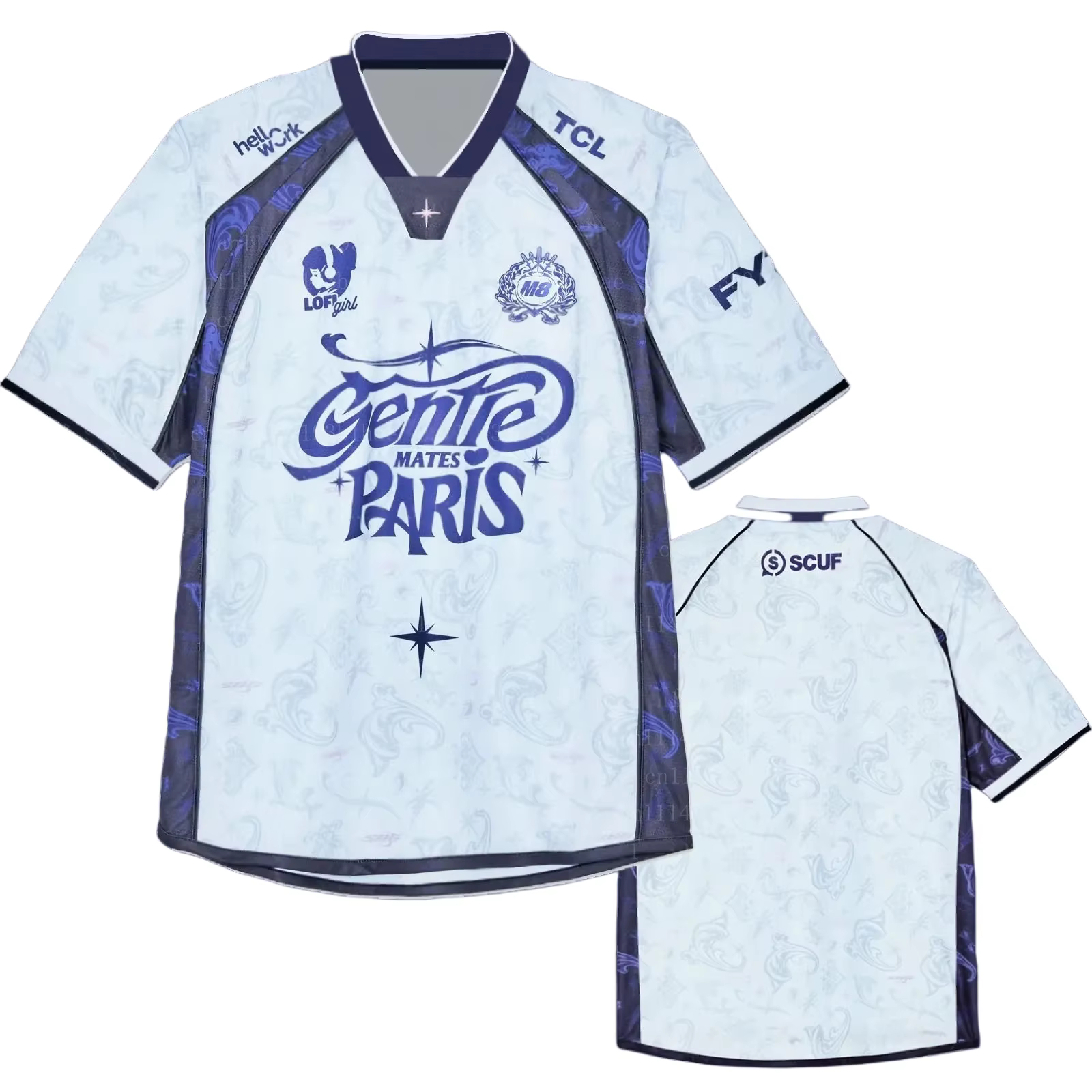 Nouveau Maillot E-Sports Paris M8 Été 2026 Gentle Mates, T-shirt Assorti Famille à Impression 3D, Pe