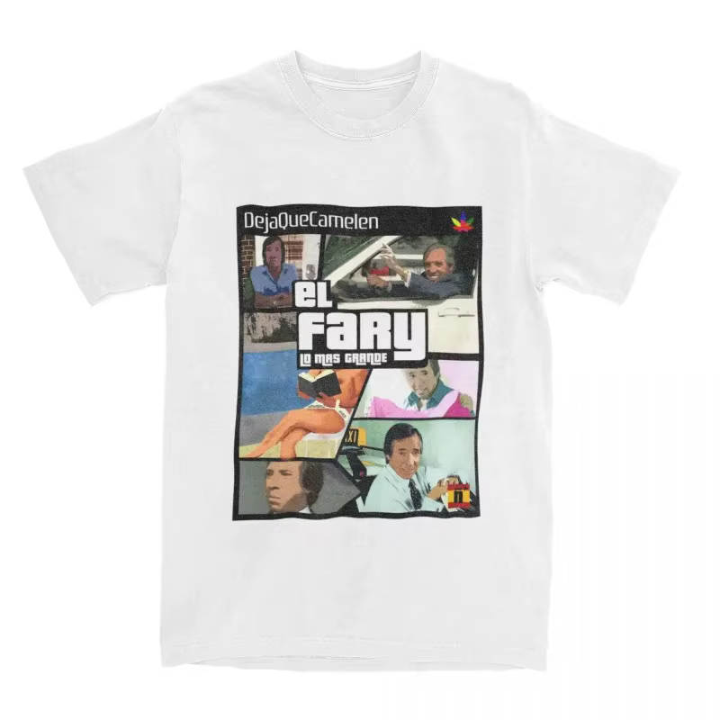 T-shirt de mode streetwear El Fary, T-shirt décontracté espagnol, T-shirt de plage Y2K basique pour 