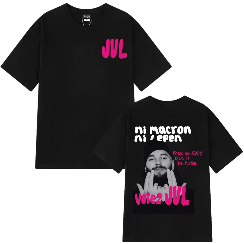 Rappeur français JUL mode graphique T-shirts hommes femmes Hip-hop T-shirt à manches courtes décontr