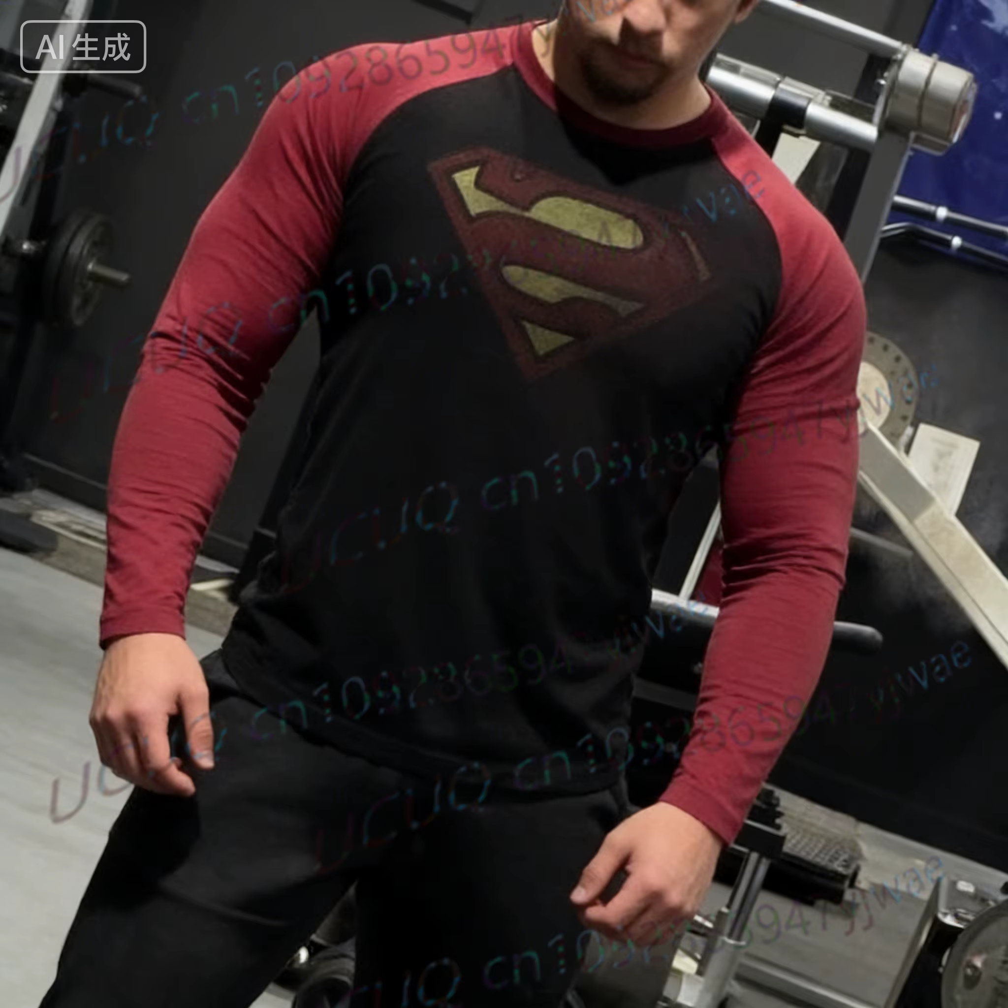 SUPERMAN – maillot de fitness pour hommes, édition limitée, vêtements de sport, de course, de muscul