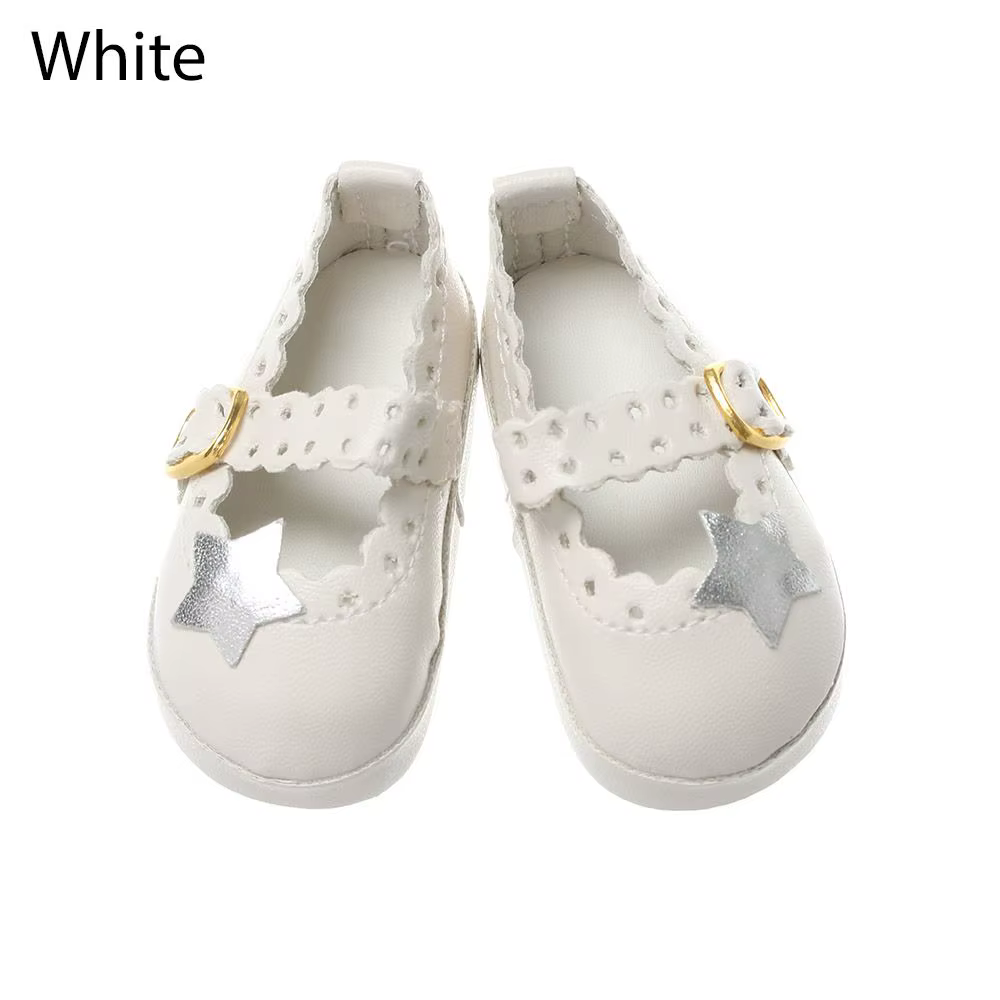 Chaussures en cuir PU Pentagramme de 6,5 cm pour enfants, accessoires de vêtements, cadeaux d'annive