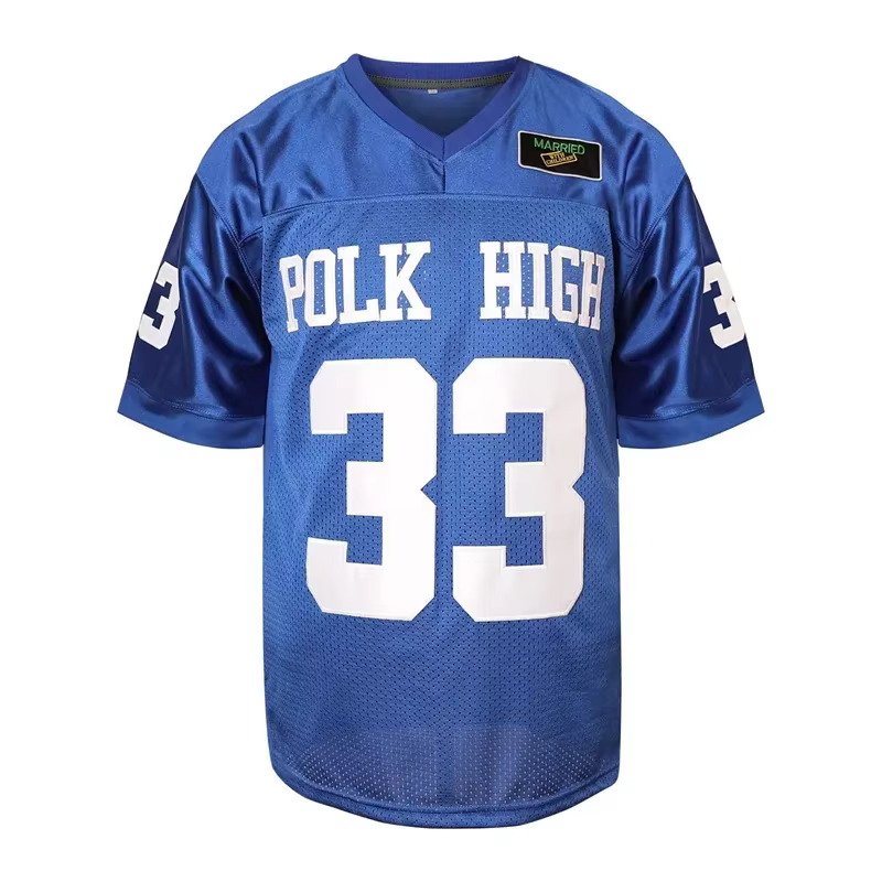 POLK HAUT # 33 BUNDY maillot de Football hommes en plein air vêtements américains hauts de Football 
