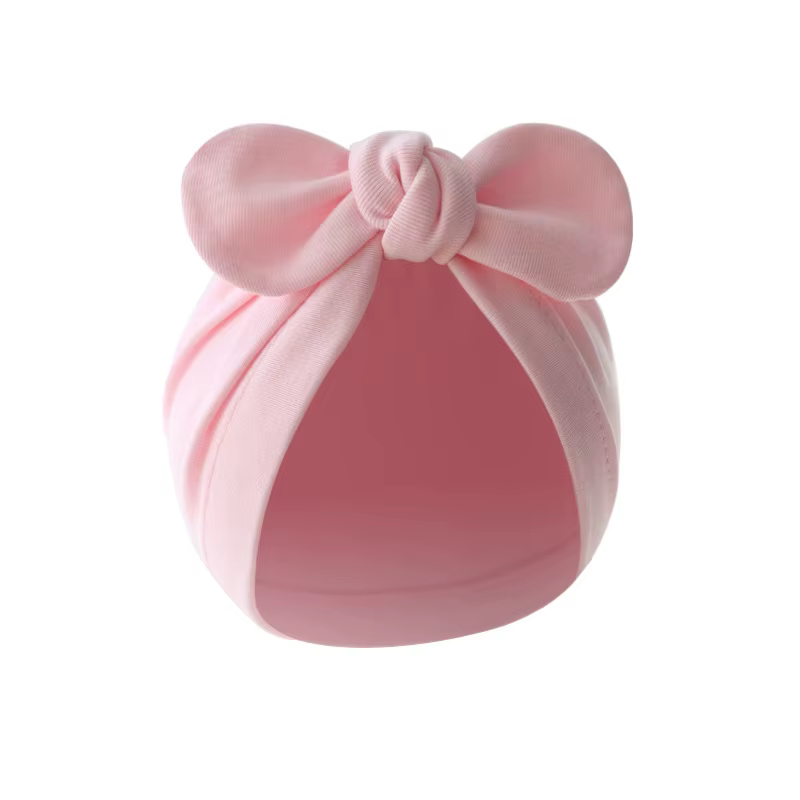 Bonnet Turban Bébé Oreilles de Lapin Adorables Couleur Unie pour Filles et Garçons – Bonnet Indien e