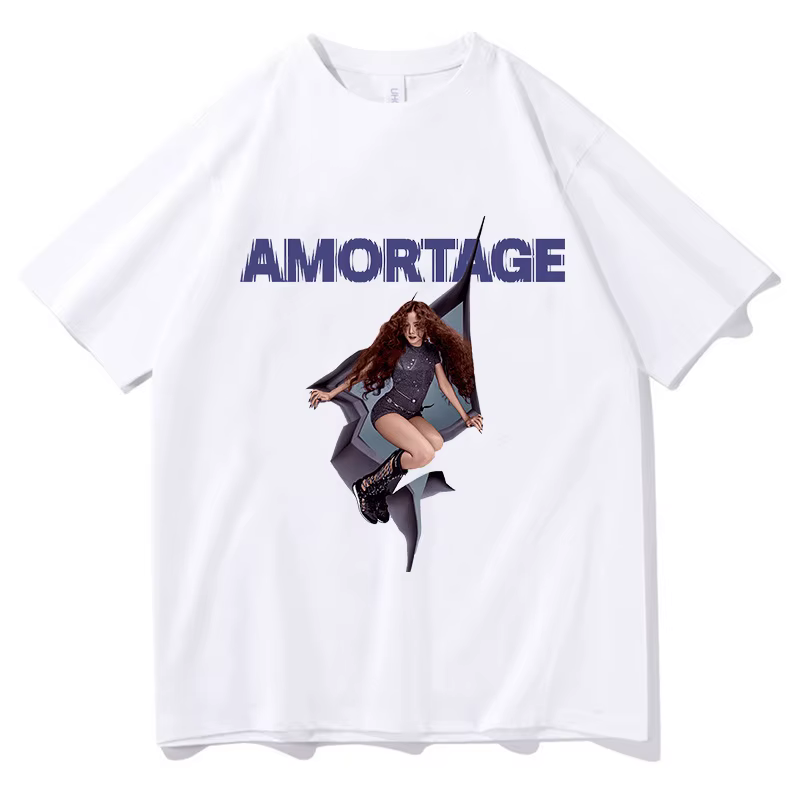 T-shirts JISOO Earthquake Unisexe Tour des Fans 2025 – T-shirt en Coton à Manches Courtes et Col Ron